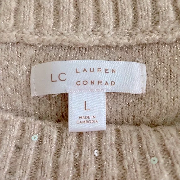 LC Lauren Conrad Ruffle Sweater Size L - Picture 3 of 8